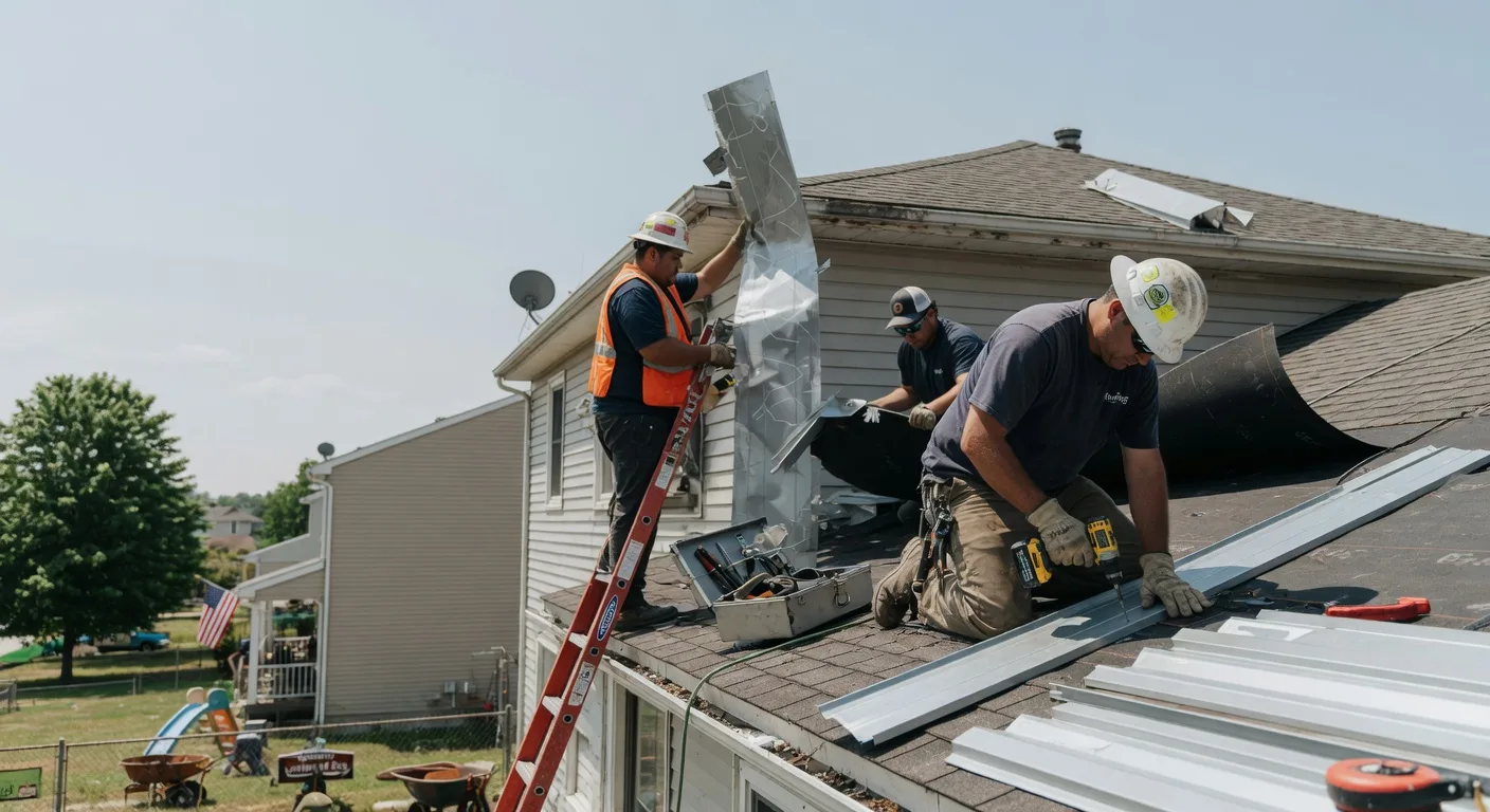 Storm Damage Metal Roof Repair in Kents Hill, ME